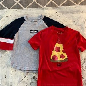 2 Abercrombie Kids graphic t’s size 5/6